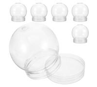 Luxshiny 6 Pezzi Globi di Neve Vuoti Trasparenti 150 Ml Tappo a Vite per Decorazioni Fai da Te, Sfere in Plastica Lisce per Artigianato Natalizio e Creazioni Personalizzate