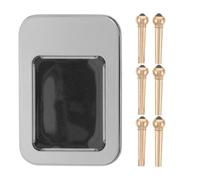 Luxshiny 6 Pezzi Perni Forma in Corde Chitarra con Rame Dorato e Acustica Decorazione in Cristallo Nero Conica, Migliora la Trasmissione del Suono Prolunga la Durata