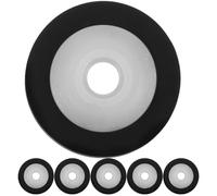 Luxshiny 6 Pezzi Rullo Pressione Nero in Plastico per Registratore Cassette, Stabile senza Distorsioni, Adatto a Lettore Cassette Audio e Videoregistratore