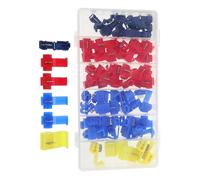 Luxshiny 65 Pezzi Quick Connect Wire Connectors T-tap Wire Terminals, Connettori per Cablaggio in Plastica Isolati, Kit Confezione, per Impianti Elettrici Auto