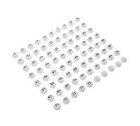 Luxshiny 75 Palline Numerate per Lotteria in Plastica Bianco, Resistente All'usura e Leggere, Accessori per Giochi e Attività di Festa