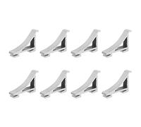 Luxshiny 8 Clip In Alluminio Per Ripiani Del Frigorifero Ganci Per Congelatore Supporto Per Ripiani Del Frigorifero Argento Design Salvaspazio
