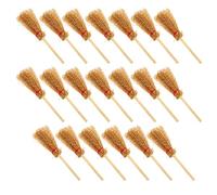 Luxshiny 80 Scope Per Case Delle Bambole Mini Modelli Di Strumenti Per La Pulizia Ornamenti Di Scopa Da Strega Di Halloween Decorazioni Per Micro Paesaggi Marrone Chiaro Legno