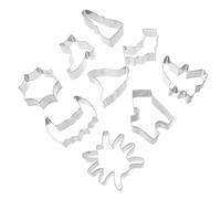 Luxshiny 9 Pezzi Stampi per Biscotti di Halloween in Acciaio Inossidabile, Forme Creative come Strega, Pipistrello e Fortezza, per Dolci Fatti in Casa e Feste Stili multipli