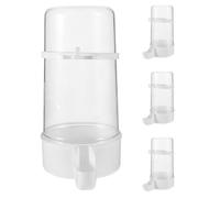 Luxshiny Abbeveratoio Automatico e Compatibilità 4 Pezzi per Uccelli in Plastica 240ml Design Antigoccia per Quaglie e Pappagalli in Allevamenti e
