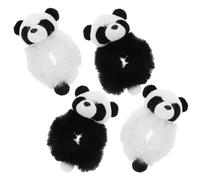 Luxshiny Accessori Adorabili Panda in Morbido per Ragazze e Donne e 4 Elastici per Chioma Comodi da Indossare Adatti a Tutti i di Chioma per Condividere Amici