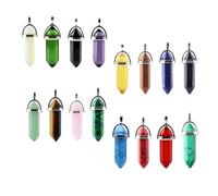 Luxshiny Accessori per Collane e Perline per Creazione 16 Pendenti Esagonali in Cristallo Multicolore Stili multipli per Art Collection Stili multipli
