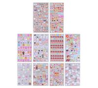 Luxshiny Adesivi 3D in PVC a Colori Assortiti, 10 Fogli di Etichette Autoadesive Permanentemente Resistenti per Scrapbooking e Decorazioni Casa o Negozio Stili Multipli