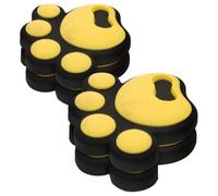 Luxshiny Adesivi Antiscivolo e Sci Design Simpatico a Forma di Impronte per Snowboard 4 Pezzi in Silicone Giallo, Resistenti a Danni e Sbiadimento per Sport All'aperti