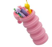 Luxshiny Astuccio Porta Penne in Silicone a Forma di Topo, Leggero e Portatile P Rosa Custodia Decompressione Extra Large Spazio per Chiavi e Monete per Studenti