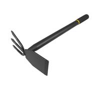 Luxshiny Attrezzo da Giardino in Acciaio al Manganese Resistente e Portatile, Strumento per Coltivare e Estirpare Erbacce Doppia Testa, per Orto e Fiori