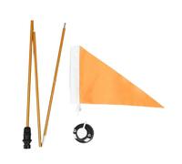 Luxshiny Bandiera con Base Fissa Asta Portabandiera per Kayak di Sicurezza Arancione e Supporto in Acciaio Inox Poliestere e Plastica per Kayak e Barche e Uso Outdoor