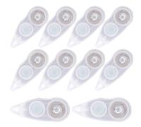 Luxshiny Bianco Nastro di Correzione 10 Pezzi in Plastica | Uso Pulito e Odore, Punta Applicatore Precisa, per Liste e Quaderni, in Studio e Lavori Creativi