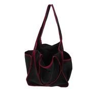 Luxshiny Borsa Spesa Riutilizzabile Pieghevole Nero per Donne | Leggera e Portatile, per Acquisti Quotidiani e Viaggi, Facile da Pulire, Regge Spesa Pesante