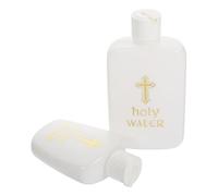 Luxshiny Bottiglie Facili da Pulire di Acqua Santa Riutilizzabili in Pp da 100ml e 60ml Set da 2 Colore Assortito per Cerimonie Religiose