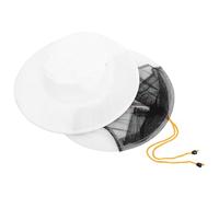 Luxshiny Cappello da Apicoltore Pieghevole Velo Protettivo in Rete Bianca, Leggero e Riutilizzabile, per Apicoltura, Giardinaggio e Attività All'aperto