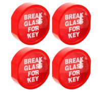 Luxshiny Cassetta di Sicurezza Portachiavi Set 4 Pezzi per Sistemi Antincendio e Armadi Estintori, Contenitore per Chiavi Emergenza da Montare a Muro in Uffici e Aziende