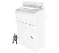 Luxshiny Cassetta Postale da Parete Bianca con Serratura e Chiave, Scatola Multi-funzione in Plastico e Metallo Resistente per Ufficio e Decorazione Esterna