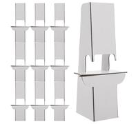 Luxshiny Cavalletto di Cartone Posteriore 12 Pezzi, Supporto Pieghevole per Quadri e Poster, Espositore Stabile in Carta da 18 Cm per Esposizioni e Presentazioni Casa e Ufficio