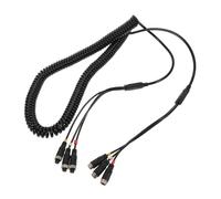 Luxshiny Cavo di Prolunga per Fotocamera Posteriore Auto Trasmissione Stabile e Supporto Multi-cam, in Lega e Plastico, Cavo Telescopico a Spirale per Registratore di Guida