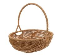 Luxshiny Cestino Intrecciato in Rattan Sintetico per Pane e Frutta, Resistente e Facile da Pulire, Design Vintage Elegante per Soluzioni di Stoccaggio Interne