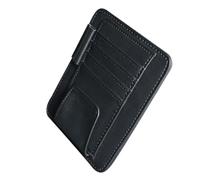 Luxshiny Clip Parasole per Auto Portaocchiali, Organizer Visiera Auto in Pu Nero, Porta Tessere e Occhiali, Facile da Mettere e Rimuovere, per Occhiali e Biglietti