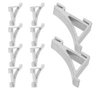 Luxshiny Clip per Ripiani in Alluminio per Congelatore e Frigorifero, Set da 10 Pezzi Ganci Regolabili per Ottimizzare lo Spazio Interno e Stabilizzare le Mensole