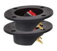 Luxshiny Connettore Altoparlante 2 Pezzi in Metallo Nero Terminale Binding Post per Scatola Altoparlante, Trasmissione Stabile e Riduzione Perdita Segnale, Accessorio Audio per Sistemi