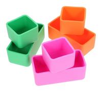 Luxshiny Contenitore per Alimenti in Silicone 6 Pezzi Divisori Multipli Portatile e Resistente per Pranzo fuori Casa