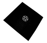 Luxshiny Copertina da Tavolo Tarot Wiccan in Flanella Nera Pentacolo, Resistente All'usura e Sporco, Decorazione per Gioco di Tarocchi a Casa