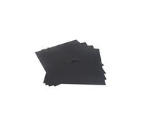 Luxshiny Coperture per Bruciatori Gas in Rivestimento Antiaderente Nero 4 Pezzi, Protettore Piano Cottura Alta Sicurezza, Lavabili in Lavastoviglie per Fornello Gas