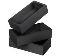 Luxshiny Crogiolo di Grafite 3 Pezzi 100X50X25Mm Resistente Alte Temperature per Fusione Metalli Uso Industriale e Petrolifero