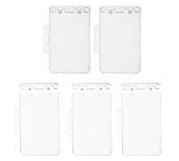 Luxshiny Custodia per Tessere in Abs Trasparente 5 Pezzi, Porta Carte D'identità Pratico e Resistente Design Creativo, per Uso Quotidiano e Ufficio