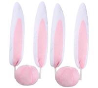 Luxshiny Decorazioni per Auto a Orecchie Coniglio 2 Set Carini e Facili da Installare Accessori per Auto per Ragazze Decorazioni Divertenti per l'Anno del Coniglio