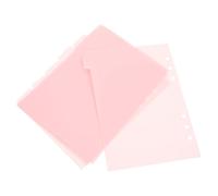 Luxshiny Divisori per Raccoglitori A5 6 Pezzi in Plastica Rosa con Linguette Staccabili, Separatori per Quaderni ad Anelli, Indici per Blocco Note, Adatti per Uso Scolastico e Ufficio