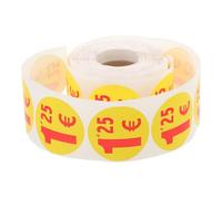 Luxshiny Etichette Prezzo Adesive Rotonde in Carta Adesiva Gialla, 1 Rotolo da 500, per Piccoli Mercati e Bancarelle
