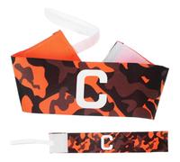 Luxshiny Fasce da Capitano per Calcio in Nailon Arancia 2 Pezzi, Design Stampa Chiara e Resistente All'usura, Regolabili per Giocatori Durante Partite di Hockey e Calcio
