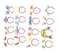 Luxshiny Fascia per Chioma Oktoberfest 16 Pezzi Design Adorabile Feltro e Plastica, Accessorio Leggero per Feste e Foto Amici o Famiglia