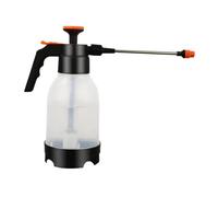 Luxshiny Flacone Spray a Pressione Manuale 1,2l Per Giardinaggio e Irrigazione Domestica, Spruzzatore Manuale Per Vasi in Plastica Trasparente Arancione Base, Pratico e Versatile Per Piante e Pulizie