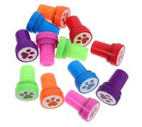 Luxshiny Francobolli di Animali per 12 Timbri in Plastica a Forma di Zampa di Cane per Scrapbooking e Esperienze Ludiche