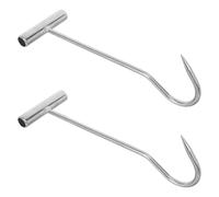 Luxshiny Gancio a T per Tombino in Metallo Resistente 31 Cm - Set 2 Pezzi Sollevatore per Chiusini e Attrezzo Manuale per Movimentazione Pesante Industriale