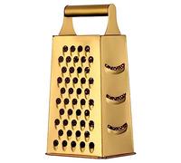 Luxshiny Grattugia in Acciaio Inossidabile Oro Utensile Multifunzione Per Verdure E Formaggio Design Compatto 11.3 X 8.5 X 23.9 Cm