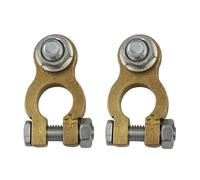 Luxshiny Kit Morsetti Terminali Batteria Auto in Rame e Ferro, Coppia Connettori Positivo e Negativo per Veicoli, Cablaggio Stabile e Resistente per Auto, Camper e Barche