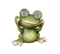 Luxshiny Lampada Solare da Giardino in Materiale Plastico con Statua di Anfibio Cartoon Decorazione Esterni Prato e Cortile Illuminazione Notturna Decorativa Resistente per Giardino e Lago