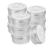 Luxshiny Leggeri e Resistenti Set da 12 in Alluminio Contenitori Rotondi da 80g con Coperchio a Vite per Cera per Chioma e Piccoli Oggetti in Viaggio o Saloni di Bellezza