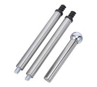 Luxshiny Manico e Pomello in Acciaio Inox 201 per Scopino Wc, Accessorio Bagno Connettore Nero per Sostituzione e Pulizia in Casa