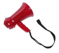 Luxshiny Megafono Portatile Rosso con Impugnatura Ergonomica e Cinturino da Polso, Amplificatore Vocale Leggero in Plastica per Eventi Sportivi e Feste