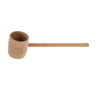 Luxshiny Mestolo di Bambù Manico, Paletta per Acqua da Cucina, Mestolo da Zuppa Multiuso per Cucina, Bagno e Campeggio, Design Rustico senza Vernice, Diametro 5-6,5 Cm