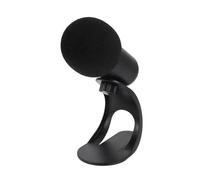 Luxshiny Microfono USB da Tavolo per Pc e Canto, Registrazione Musicale e Karaoke, con Controllo Volume, Struttura Robusta in ABS e Ferro, Nero