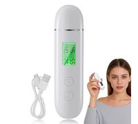 Luxshiny Misuratore di Idratazione della Pelle Bianco Custodia in Plastica, Analizzatore Cutaneo per Misurare L'umidità e Visualizzare Risultati, Strumento Portatile la Cura della Pelle